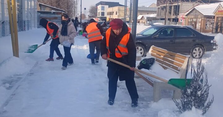 В КОРДАЙСКОМ РАЙОНЕ ПРОВОДЯТСЯ РАБОТЫ ПО ОЧИСТКЕ СНЕГА